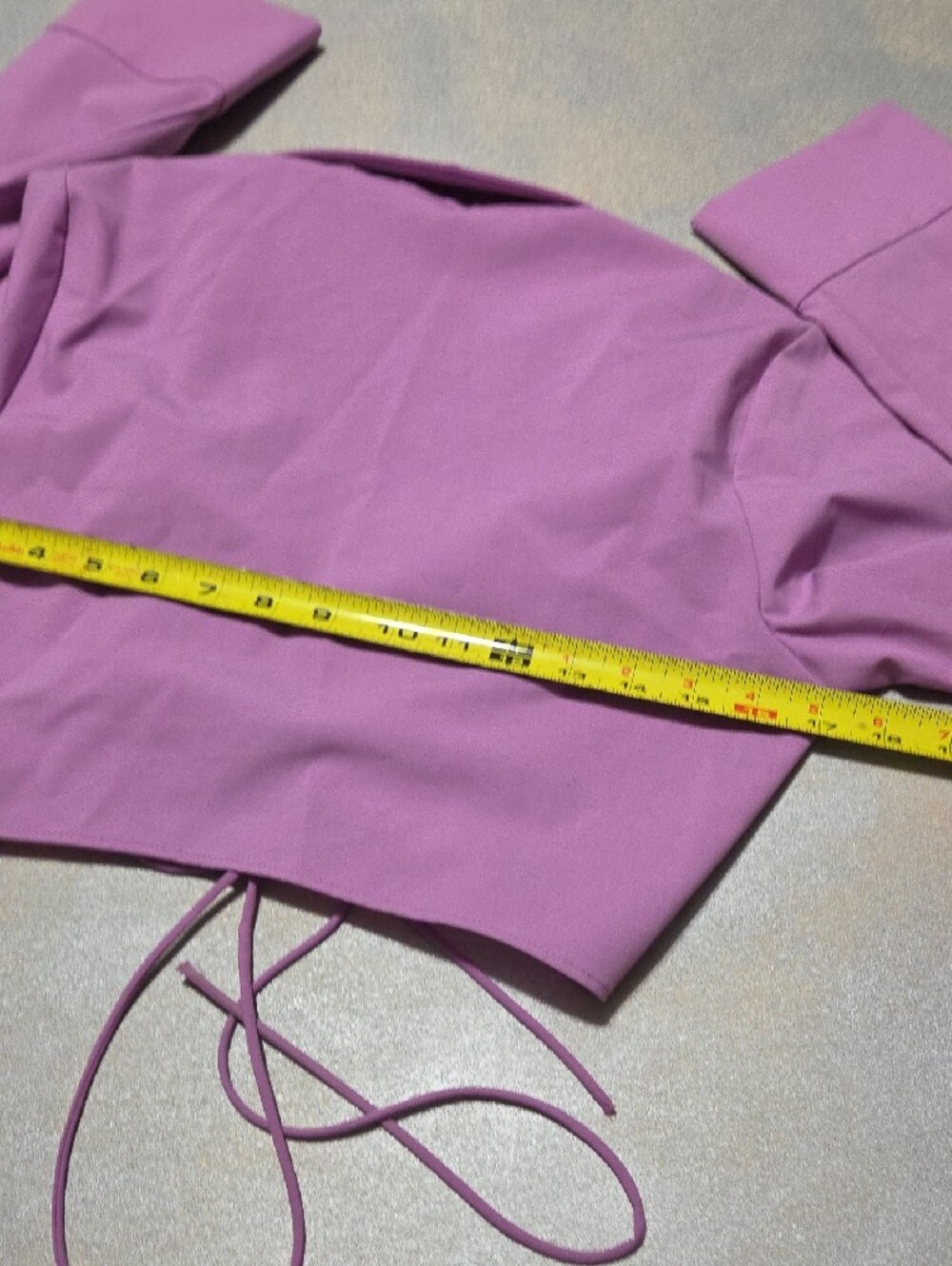 Zara Lilac Ruched Drawstring Crop Top - Picture 8 of 8